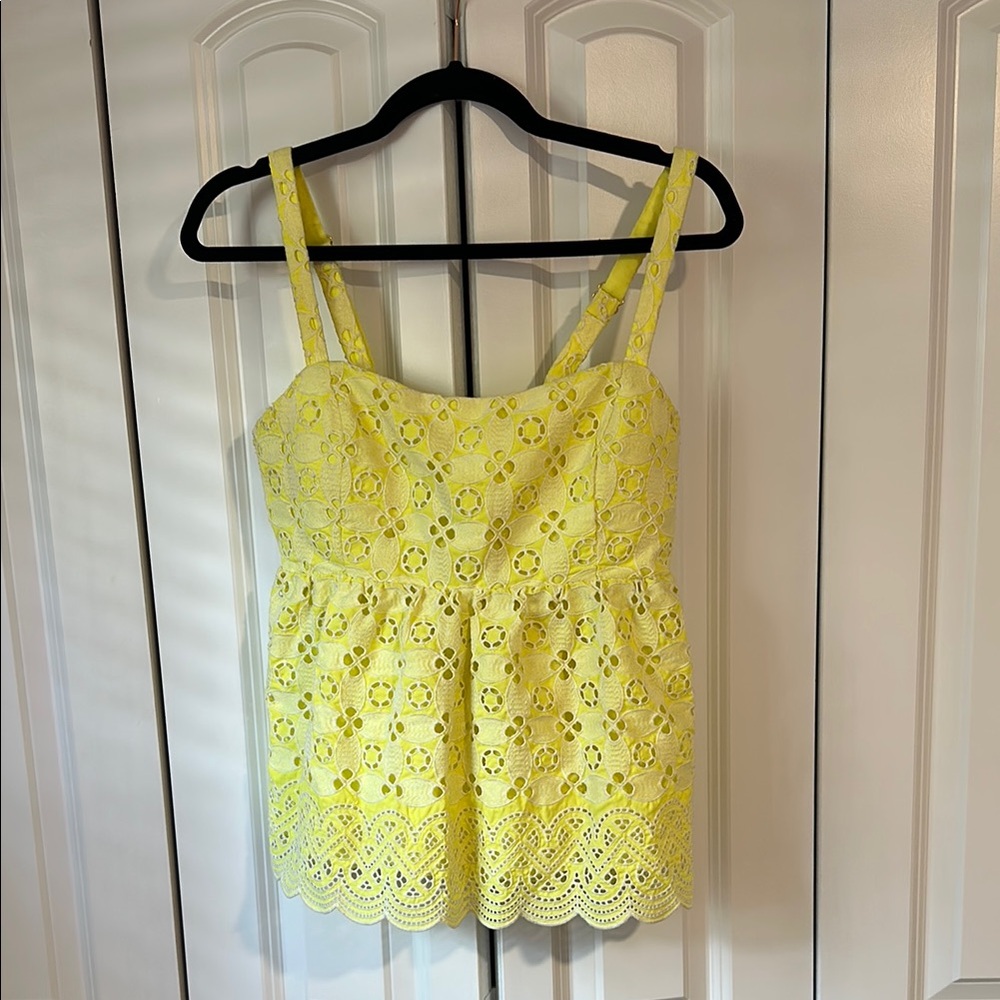 Lilly Pulitzer Yellow Eyelet Top